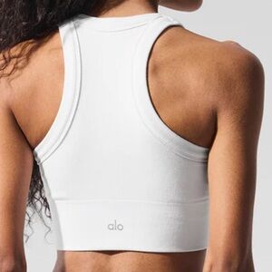 ALO Yoga White Racerback Sports Bra